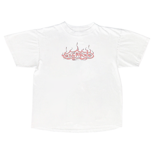 Flame Logo Tee White